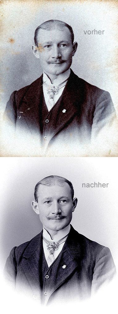 Bildbearbeitung/Rekonstruktion einer Plattenfotografie von 1922